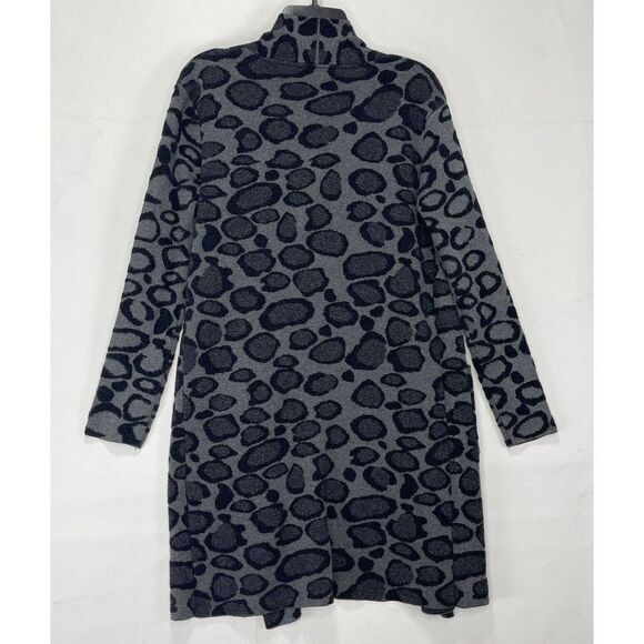 Sweet Romeo Womens Sz M Gray And Black Knit Pocket Cardigan Open Front - Picture 2 of 14